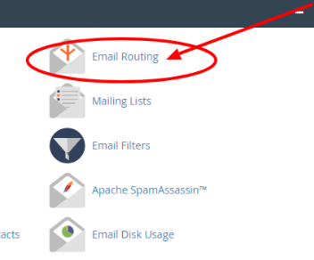 Routing option from Email section