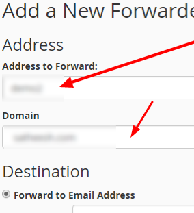 Select email forwarders three