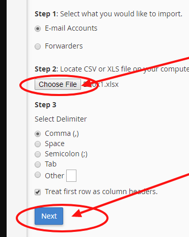 Address importer choose email files