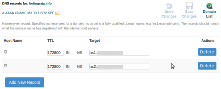 DNS Sever Details DNS Sever Details