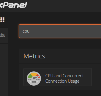 cPanel CPU Usage
