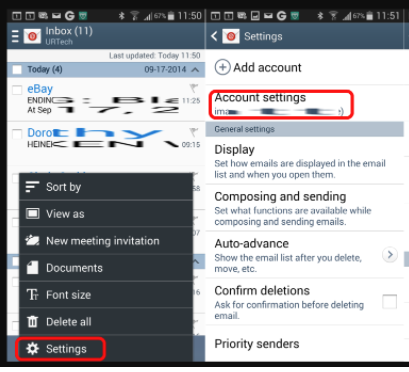 How to add email signature in android