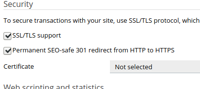 Enable SSL/TLS