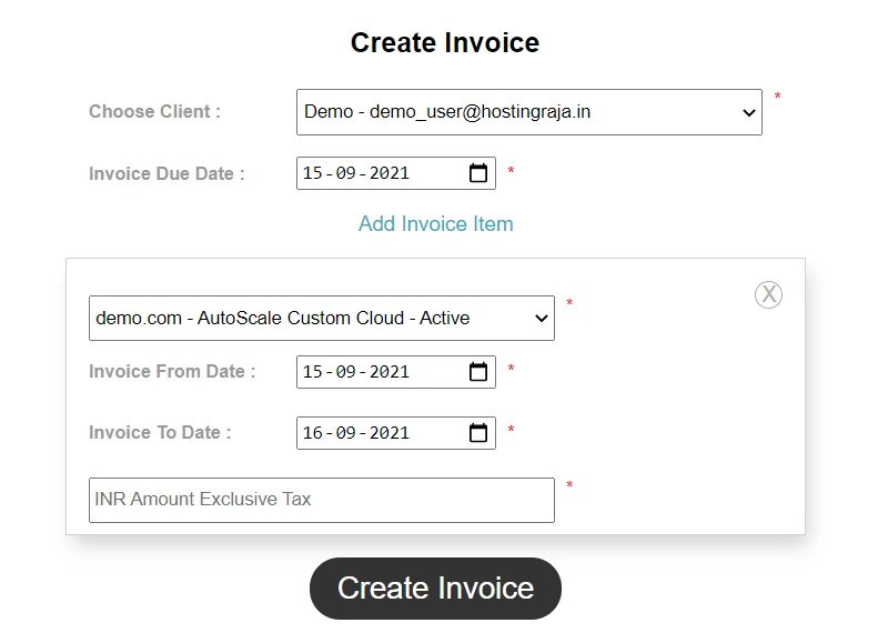 Channel Partner Create Invoice
