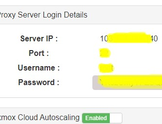 Server login details 