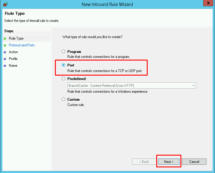 windows open port