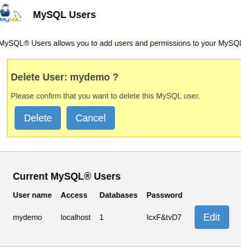 mysql delete user from mysql