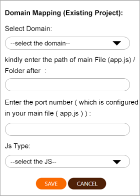 NodeJS Domain Mapping