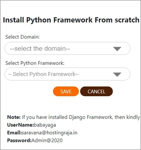 Python Hosting Install