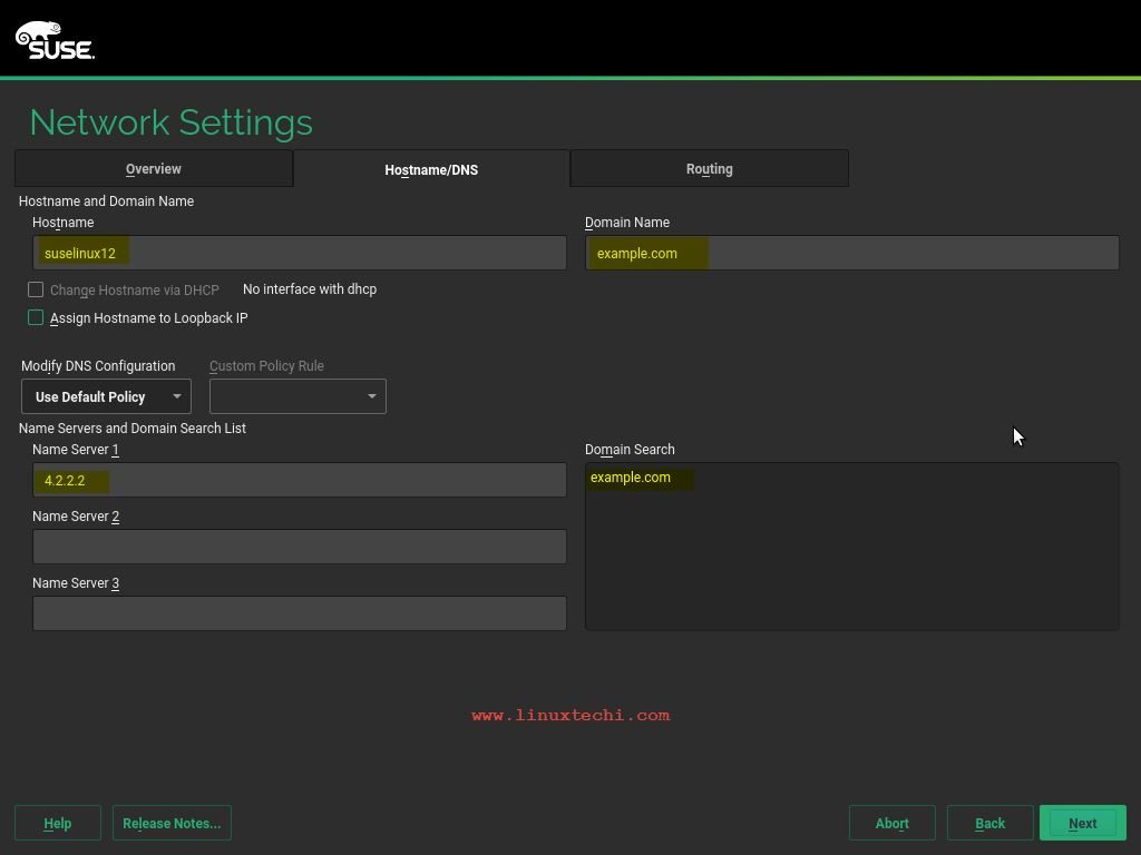 opensuse route gateway